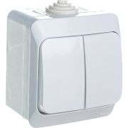 Выключатель 2-кл. ОП Этюд 10А IP44 10AX бел. SE BA10-042B