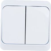 Выключатель 2-кл. ОП Этюд 10А IP20 с подсветкой бел. SE BA10-006B