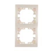 Рамка 2-м Mira вертикал. крем. LEZARD 701-0300-152