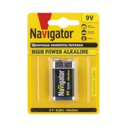 Элемент питания алкалиновый «крона» 6LR61 94 756 NBT-NE-6LR61-BP1 (блист.1шт) Navigator 94756