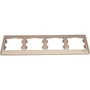 Рамка 4-м Glossa горизонт. титан SE GSL000404