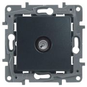 Розетка телевизионная оконечная TV СП Etika 5дБ 5-862МГц механизм антрацит IEK 672665