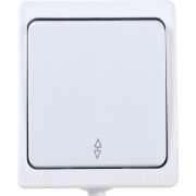 Переключатель проходной 1-кл. ОП Аллегро 10А IP54 (еврослот) бел. UNIVersal 5563484