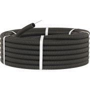 Труба гофрированная ПВХ гибкая легкая d20мм с протяжкой черн. (уп.100м) DKC 91920B