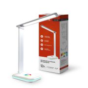 Светильник светодиодный настольный ССО 20Б 12Вт 6500К 640лм RGB-подсветка сенсор-диммер с адаптером бел. IN HOME 4690612041070
