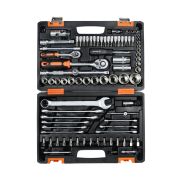 Набор инструментов 1/2дюйм; 1/4дюйм CrV пластик. кейс 82 предм. Вихрь 73/6/7/3