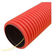 Труба гофрированная двустенная ПНД гибкая d110мм с протяжкой SN12 450 красн. (уп.50м) Промрукав PR15.0033